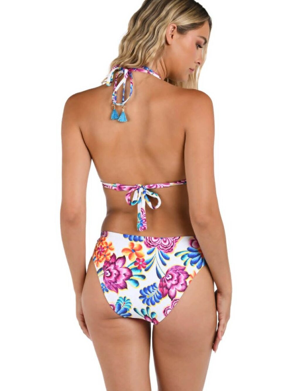 La Blanca Paradiso halter bikini top & bikini bottom Medium - Picture 2 of 13